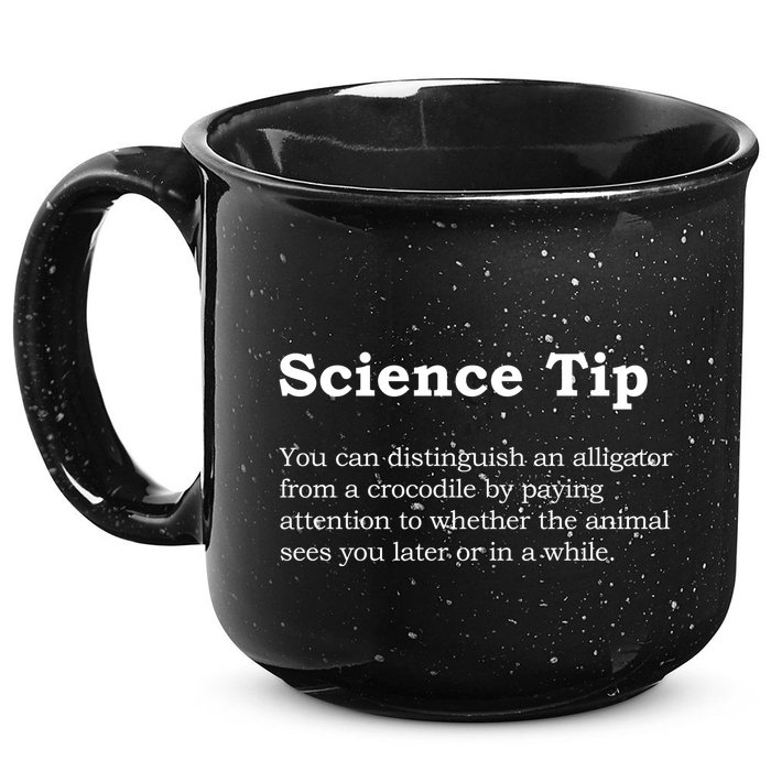 Crocodile Alligator Funny Science Tip 15oz Campfire Ceramic Mug