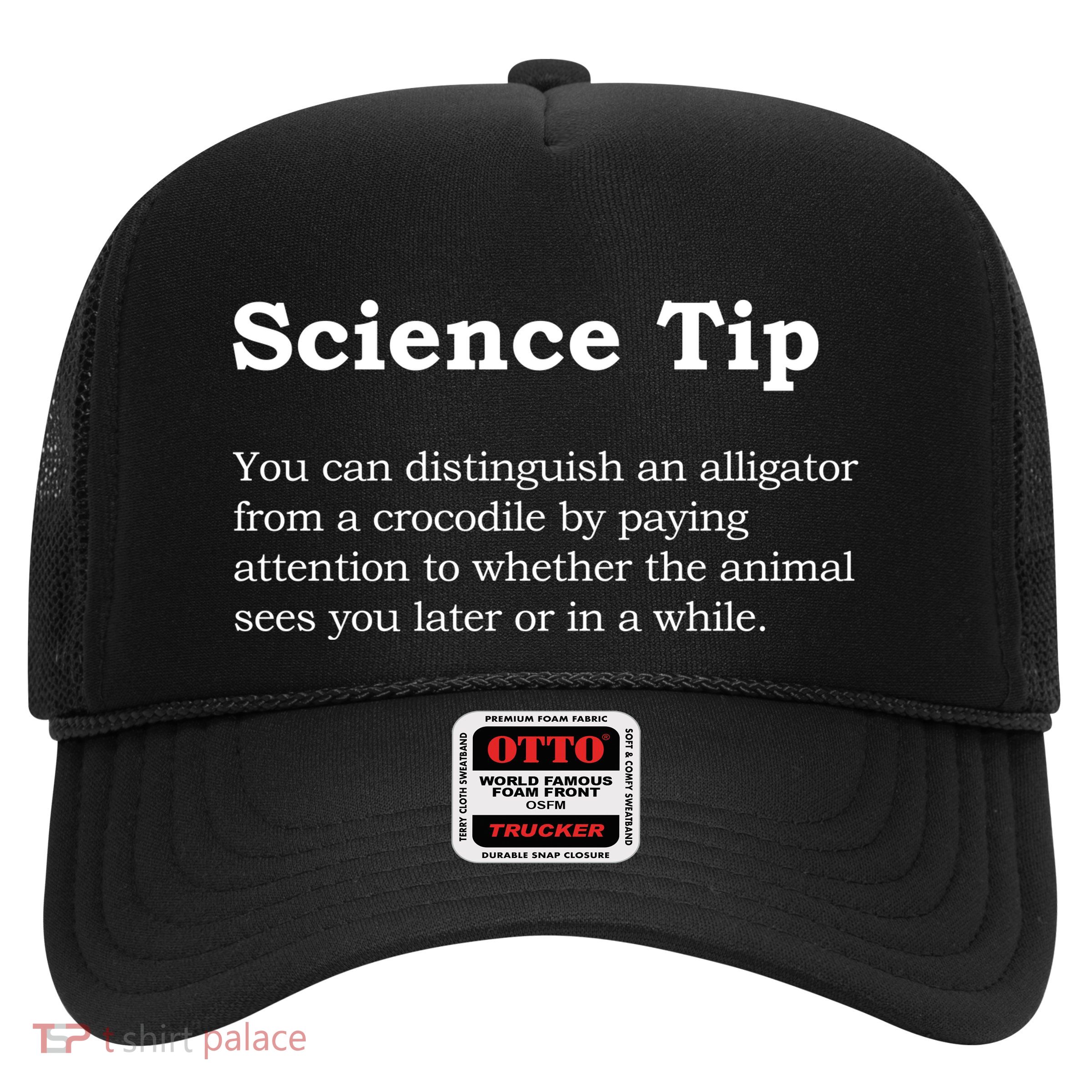 Crocodile Alligator Funny Science Tip Trucker Hat