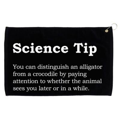 Crocodile Alligator Funny Science Tip Grommeted Golf Towel
