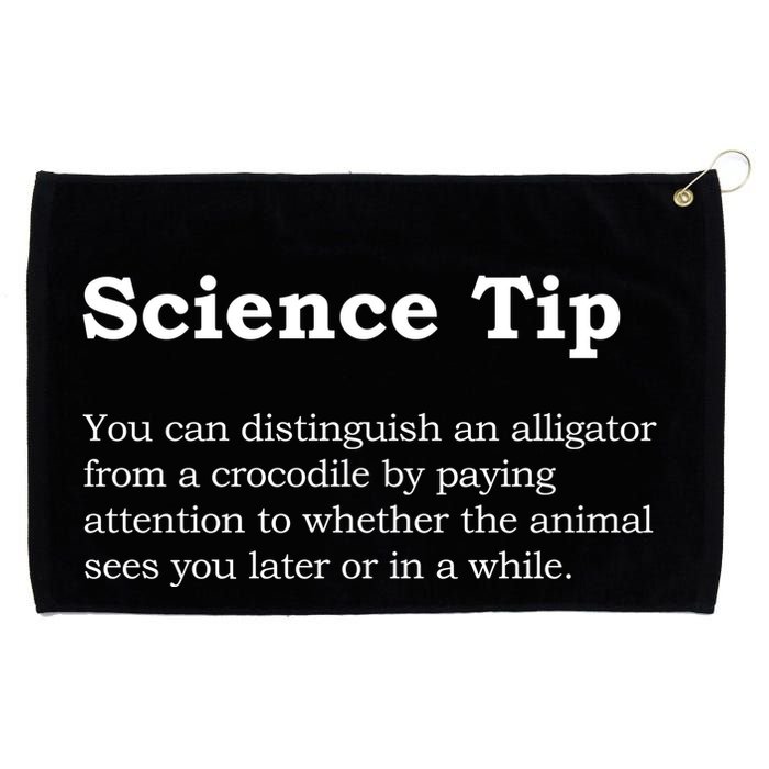 Crocodile Alligator Funny Science Tip Grommeted Golf Towel
