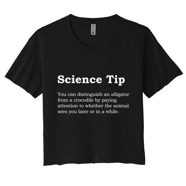 Crocodile Alligator Funny Science Tip Crop Top