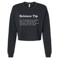 Crocodile Alligator Funny Science Tip Cropped Pullover Crew