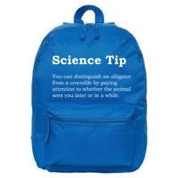 Crocodile Alligator Funny Science Tip 16 in Basic Backpack