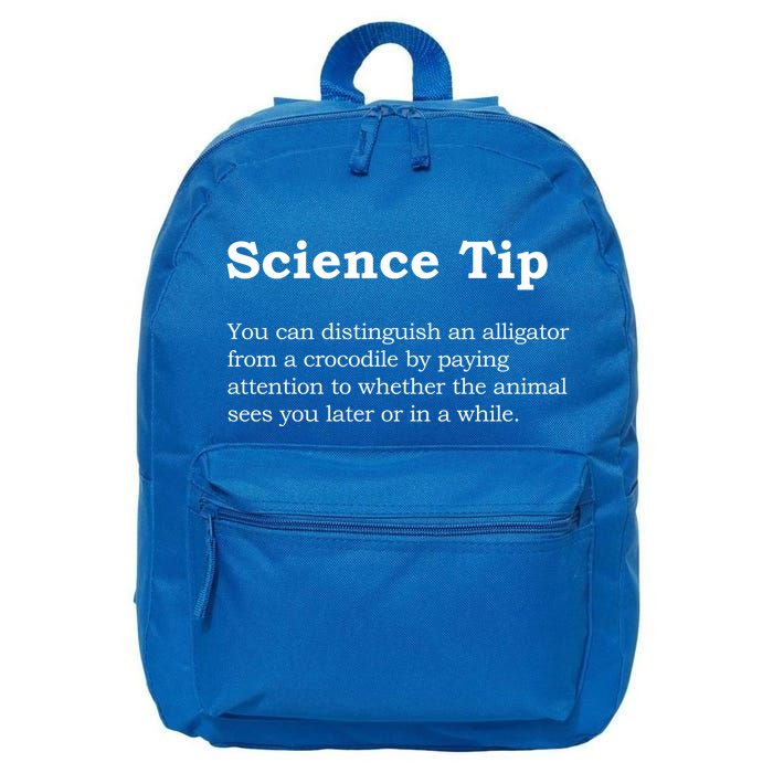 Crocodile Alligator Funny Science Tip 16 in Basic Backpack