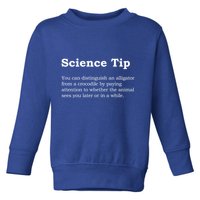 Crocodile Alligator Funny Science Tip Toddler Sweatshirt