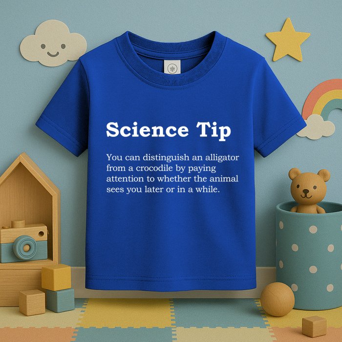Crocodile Alligator Funny Science Tip Toddler T-Shirt