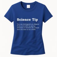 Crocodile Alligator Funny Science Tip Womens T-Shirt