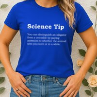 Crocodile Alligator Funny Science Tip Womens T-Shirt