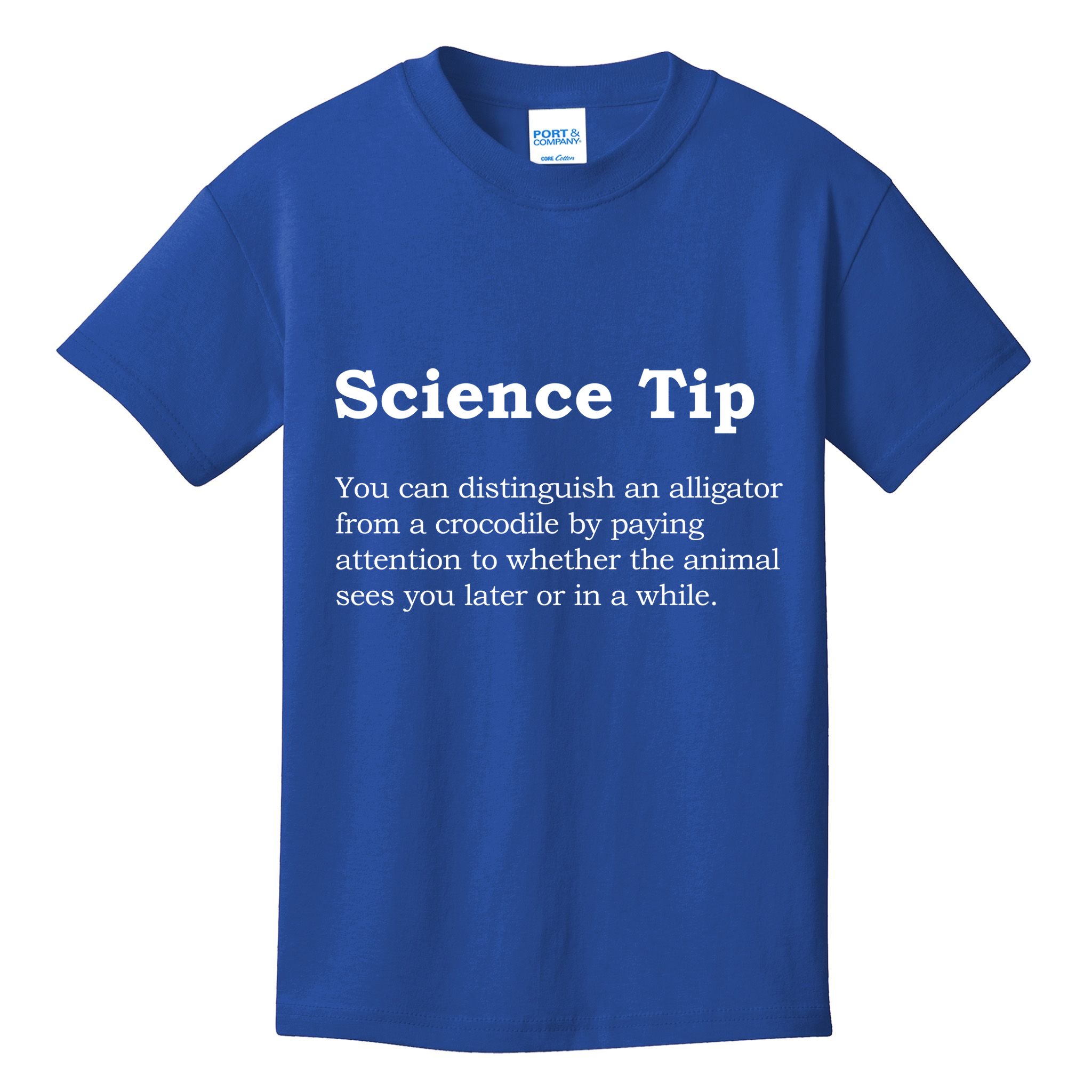 Crocodile Alligator Funny Science Tip Kids T-Shirt