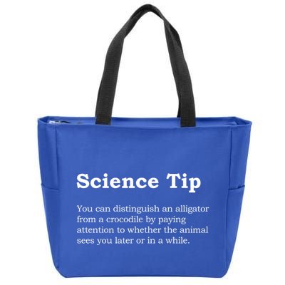 Crocodile Alligator Funny Science Tip Zip Tote Bag