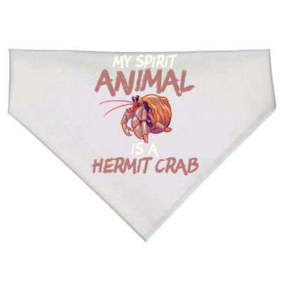 Cute And Funny My Spirit Animal Is A Hermit Crab Cool Gift USA-Made Doggie Bandana