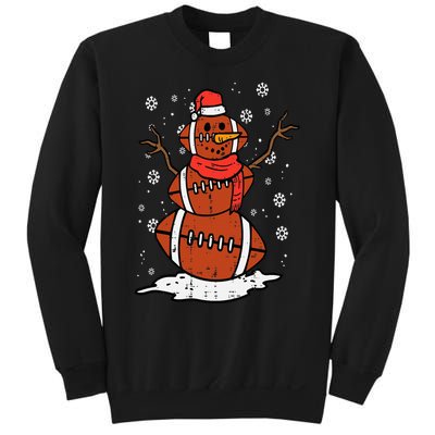 Christmas American Football Snowman Xmas Sport Sweatshirt