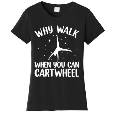 Cartwheel Art For Wo Girls Gymnast Gymnastics Tumbling Women's T-Shirt