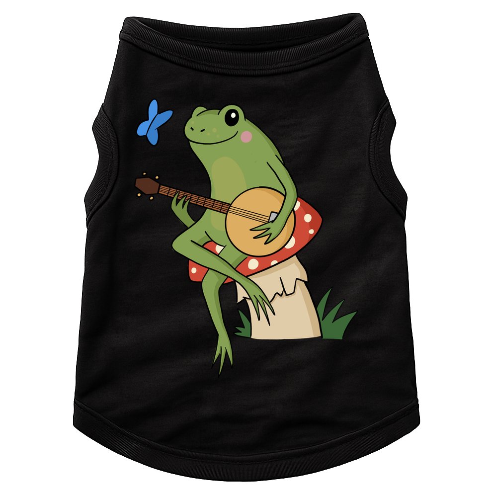 Cottagecore Aesthetic Frog Banjo Doggie Tank