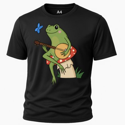 Cottagecore Aesthetic Frog Banjo Performance Shirt