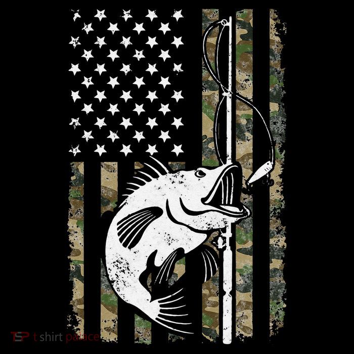 Camouflage American Flag Bass Fishing Gift Fisherman Baby Bodysuit