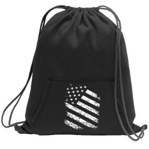 Classic American Flag Image Sweatshirt Cinch Pack Bag