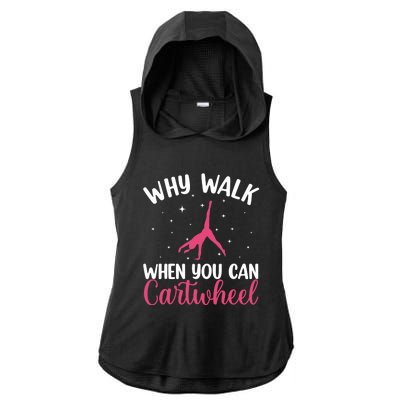 Cartwheel Art For Wo Girls Gymnast Gymnastics Tumbling Ladies PosiCharge Tri-Blend Wicking Draft Hoodie Tank