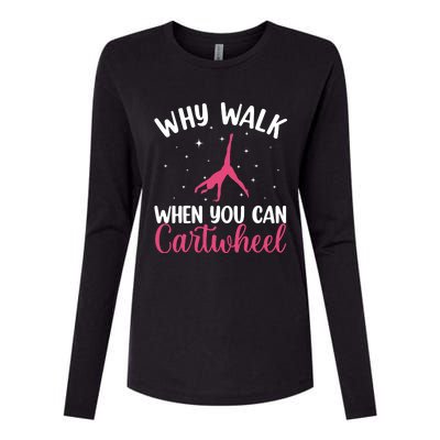 Cartwheel Art For Wo Girls Gymnast Gymnastics Tumbling Womens Cotton Relaxed Long Sleeve T-Shirt