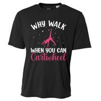 Cartwheel Art For Wo Girls Gymnast Gymnastics Tumbling Cooling Performance Crew T-Shirt