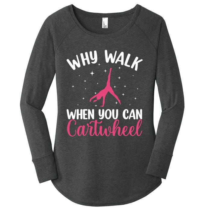 Cartwheel Art For Wo Girls Gymnast Gymnastics Tumbling Women's Perfect Tri Tunic Long Sleeve Shirt