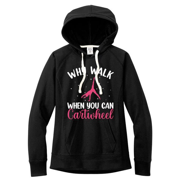 Cartwheel Art For Wo Girls Gymnast Gymnastics Tumbling Women's Fleece Hoodie