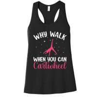 Cartwheel Art For Wo Girls Gymnast Gymnastics Tumbling Women's Racerback Tank