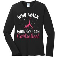 Cartwheel Art For Wo Girls Gymnast Gymnastics Tumbling Ladies Long Sleeve Shirt