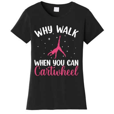 Cartwheel Art For Wo Girls Gymnast Gymnastics Tumbling Women's T-Shirt