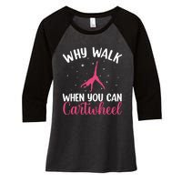 Cartwheel Art For Wo Girls Gymnast Gymnastics Tumbling Women's Tri-Blend 3/4-Sleeve Raglan Shirt