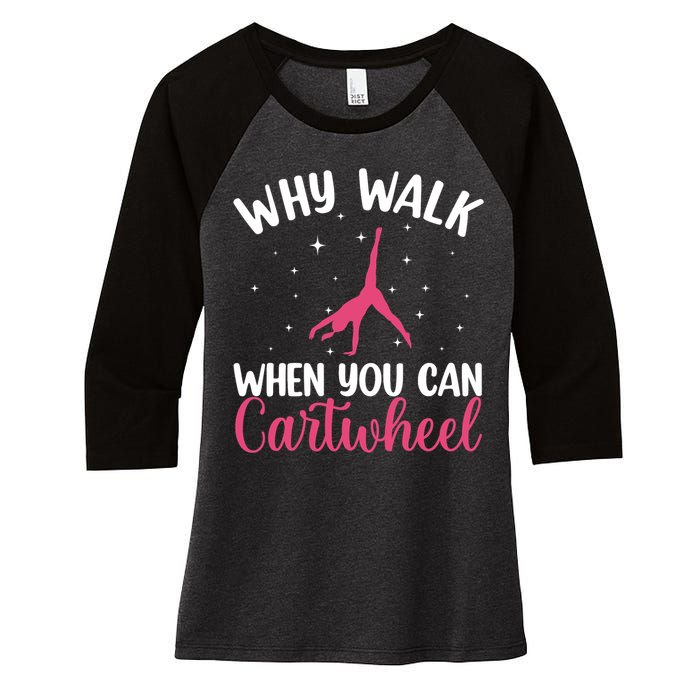 Cartwheel Art For Wo Girls Gymnast Gymnastics Tumbling Women's Tri-Blend 3/4-Sleeve Raglan Shirt