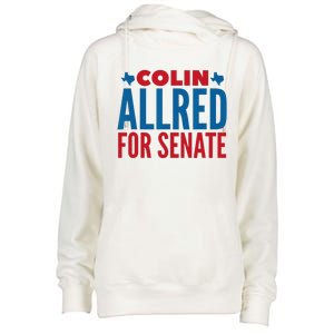 Colin Allred For Senate Womens Funnel Neck Pullover Hood