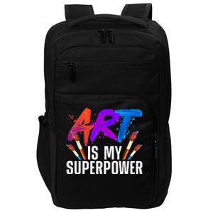 Cool Art For Men Women Art Teacher Artist Painter Superpower Impact Tech Backpack