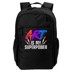 Cool Art For Men Women Art Teacher Artist Painter Superpower Daily Commute Backpack