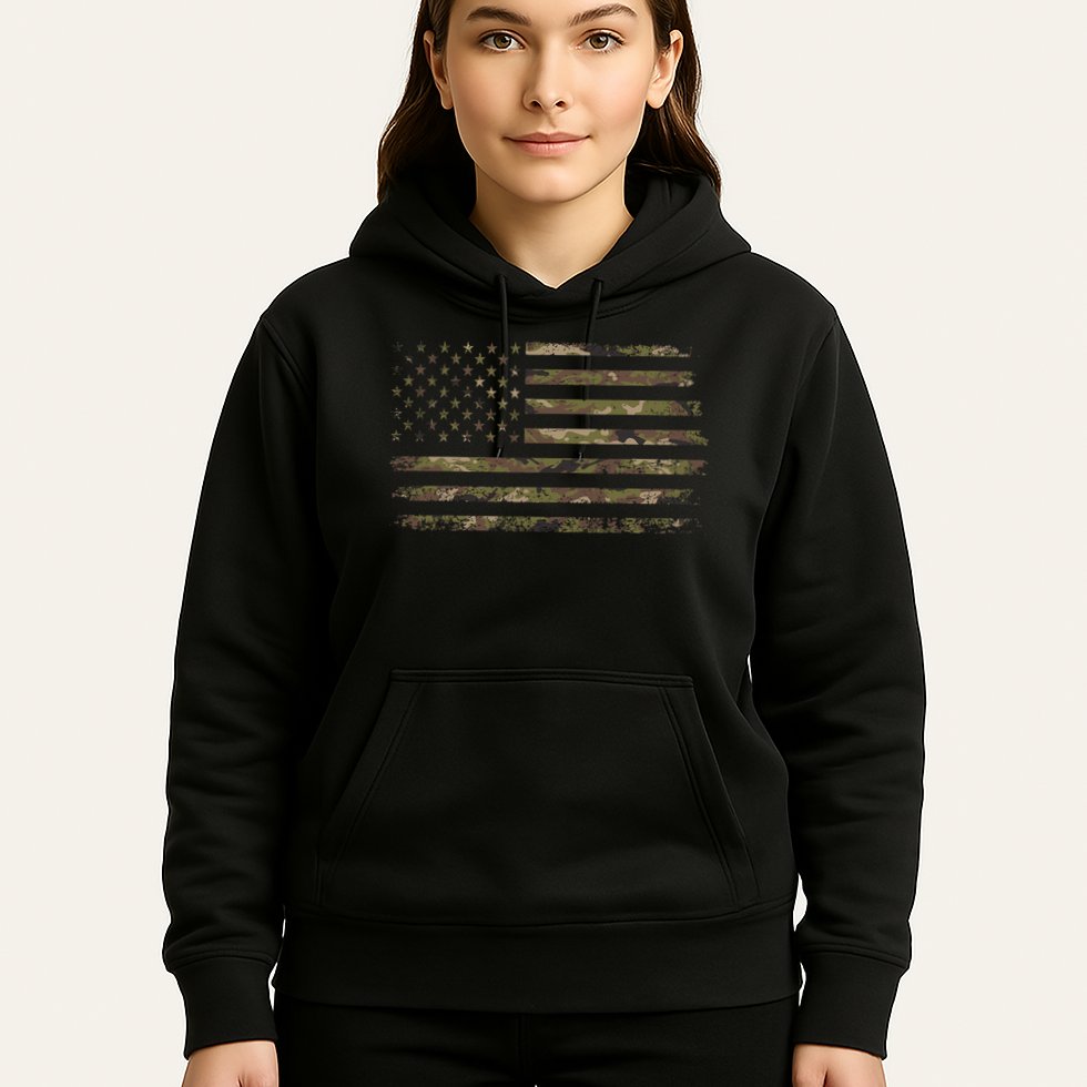 Camo American Flag Usa Camouflage Hoodie