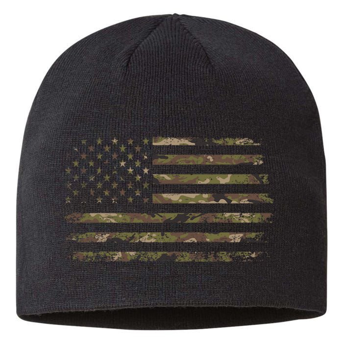 Camo American Flag Usa Camouflage Sustainable Beanie