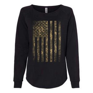 Camouflage American Flag Print Camo Military Tactical Funny Gift Womens California Wash Sweatshirt