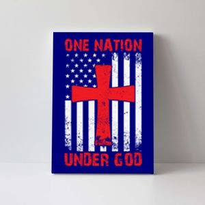 Christian American Flag One Nation Under God Gift Canvas