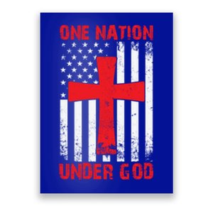 Christian American Flag One Nation Under God Gift Poster