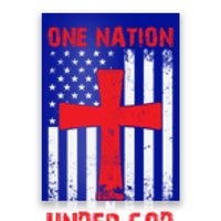 Christian American Flag One Nation Under God Gift Poster