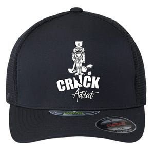 Crack Addict Funny Nutcracker Christmas Sayings Flexfit Unipanel Trucker Cap