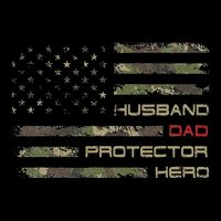 Camouflage American Flag Husband Dad Protector Hero Father Cooling Performance Crew T-Shirt