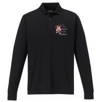 Cross And Flower There Is Power In The Name Of Jesus Christ Performance Long Sleeve Polo