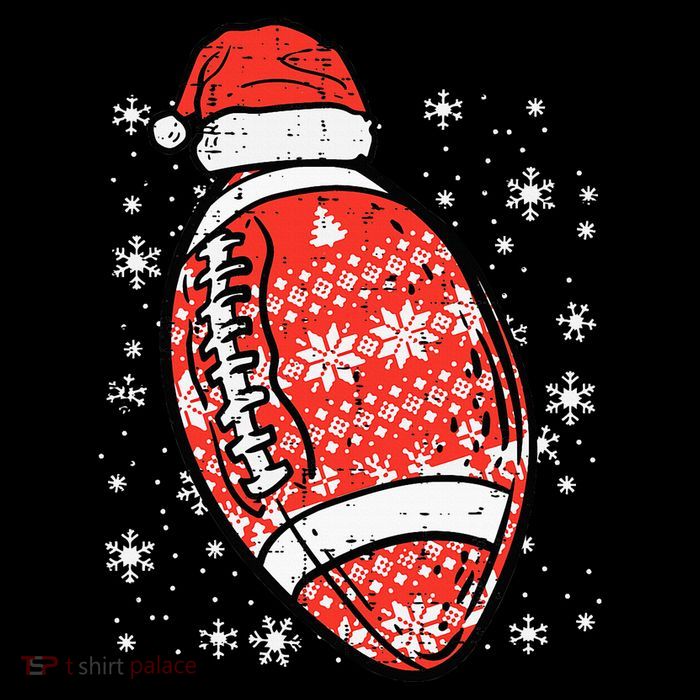 Christmas American Football Santa Xmas Sports funny T-Shirt