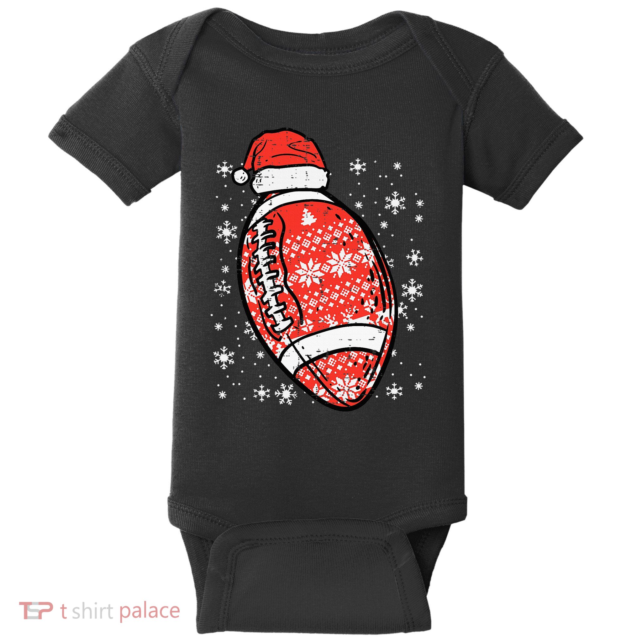 Christmas American Football Santa Xmas Sports funny Baby Bodysuit