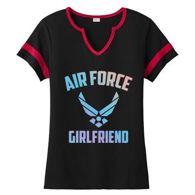 Cool Air Force Friend Gift Us National Guards Cute Gift Ladies Halftime Notch Neck Tee