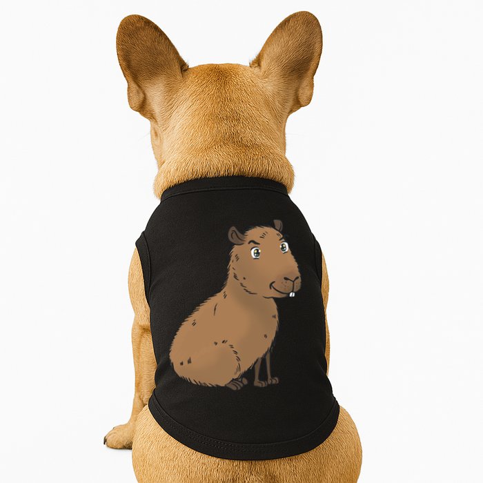 Cute And Funny Capybara Meme Doggie Tank