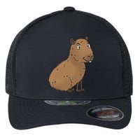 Cute And Funny Capybara Meme Flexfit Unipanel Trucker Cap