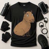 Cute And Funny Capybara Meme Performance Shirt