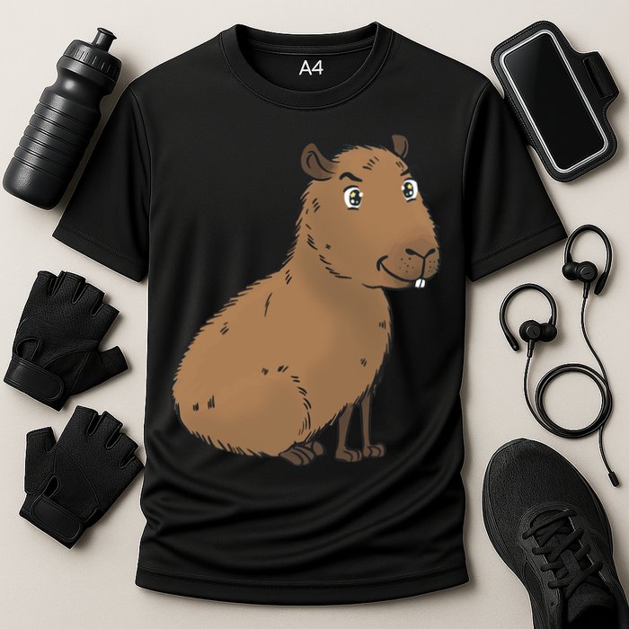 Cute And Funny Capybara Meme Performance Shirt